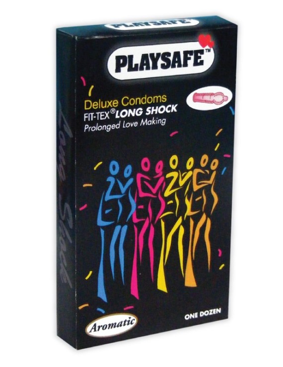 PLAYSAFE FIT-TEX LONG SHOCK CONDOM - 12'S 1 Gross